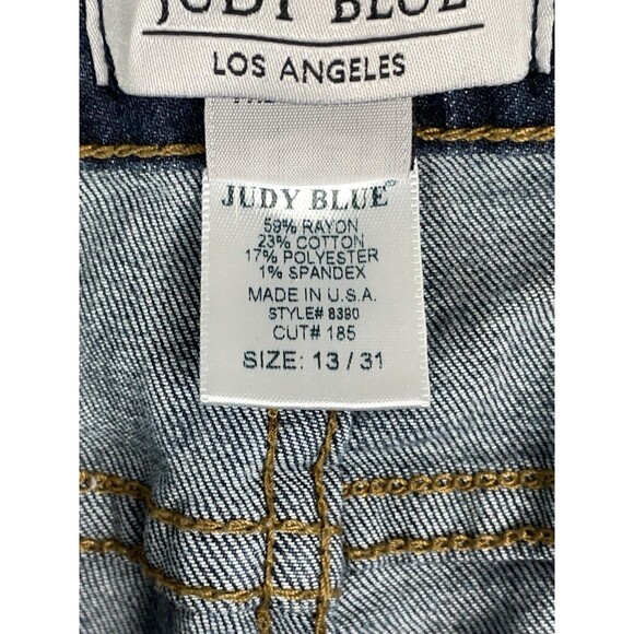 Judy Blue Women 31 Jeans High Rise Skinny Stretch Dark Wash Ankle Distressed - Picture 10 of 11
